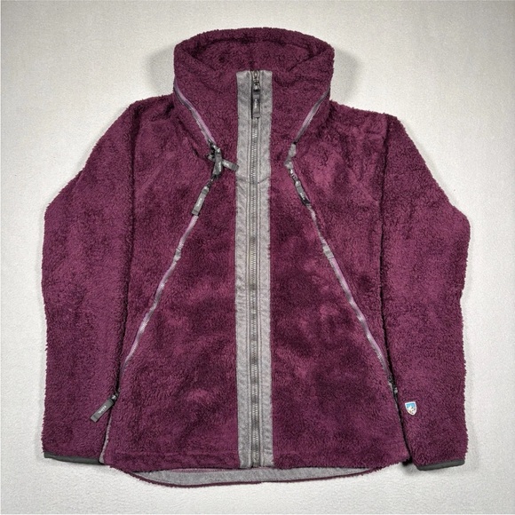 Kuhl Jackets & Blazers - Kuhl Flight Jacket Women XSmall Purple Fleece Deep Pile Sherpa Pull Over